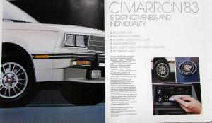 1983 Cadillac Cimarron Features Sales Brochure MAILER Original