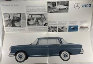 1964 Mercedes-Benz Model 220 S/SE Sales Folder Brochure with Data Sheet