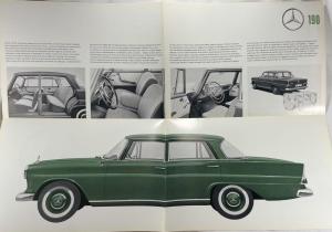 1965 Mercedes-Benz Model 190 Sales Folder Brochure with Data Sheet - French Text