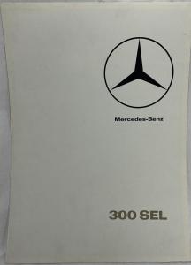 1965 Mercedes-Benz 300SEL Data Sheet Brochure