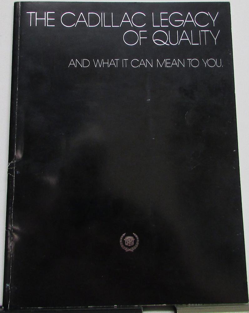 1984 Cadillac Legacy of Quality What It Can Mean To You Brochure Book Original