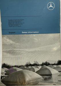 1965 Mercedes-Benz Export Dealer Sales Information No 90 - CONFIDENTIAL