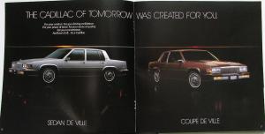 1985 Cadillac Sedan & Coupe DeVille & Fleetwood & Warranty Sales Brochure Orig