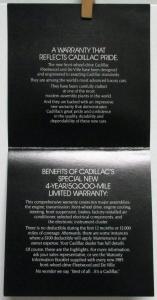 1985 Cadillac Sedan & Coupe DeVille & Fleetwood & Warranty Sales Brochure Orig