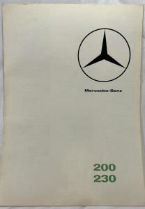 1965-1966 Mercedes-Benz Model 200/230 Sales Folder Brochure - Swedish Text
