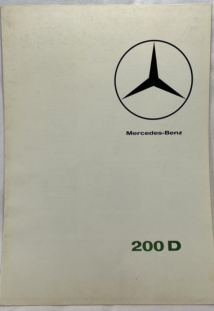 1965-1966 Mercedes-Benz Model 200 D Sales Folder Brochure - Swedish Text