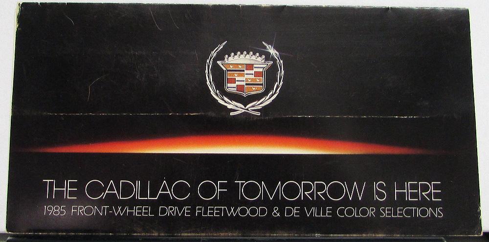 1985 FWD Fleetwood & DeVille Color Selections Paint Chips Sales Brochure Folder