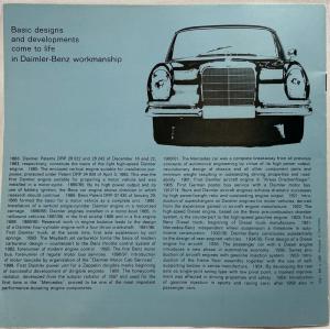 1966 Daimler-Benz Museum in Stuttgart-Untertuerkheim Brochure