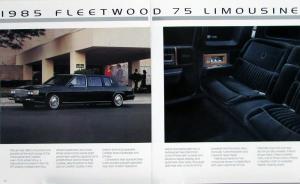 1985 Cadillac DeVille Fleetwood Limo Eldorado Seville Full Line Sales Brochure