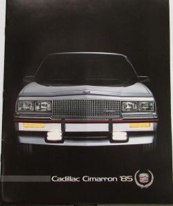 1985 Cadillac Cimarron Features Options Specifications Sales Brochure Original
