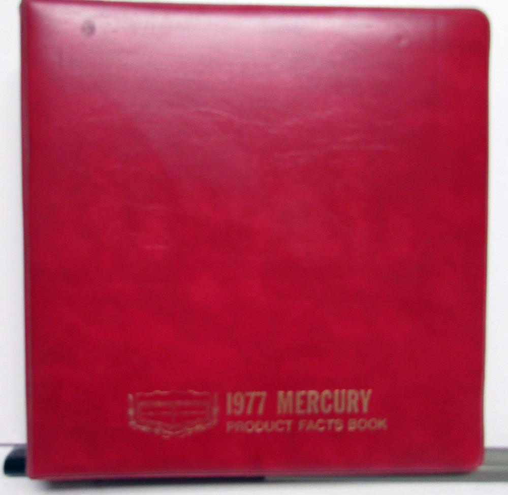 1977 Mercury Product Facts Book Marquis Cougar Monarch Comet Bobcat Capri