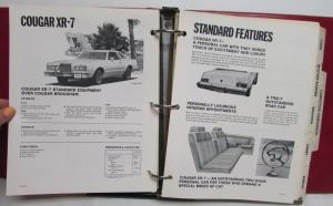 1977 Mercury Product Facts Book Marquis Cougar Monarch Comet Bobcat Capri