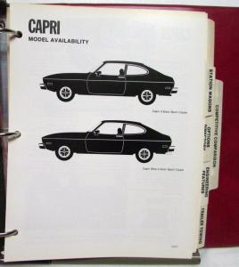 1977 Mercury Product Facts Book Marquis Cougar Monarch Comet Bobcat Capri