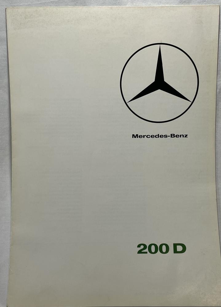 1966 Mercedes-Benz Model 200 D Sales Folder Brochure - French Text