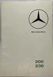1966 Mercedes-Benz 200 230 Sales Folder Brochure - French Text