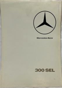 1966 Mercedes-Benz 300 SEL Data Sheet Brochure - French Text