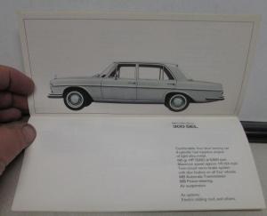 1967 Mercedes-Benz Passenger Cars Sales Brochure - 200 230 250 300 600
