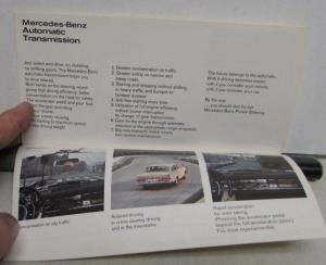1967 Mercedes-Benz Passenger Cars Sales Brochure - 200 230 250 300 600