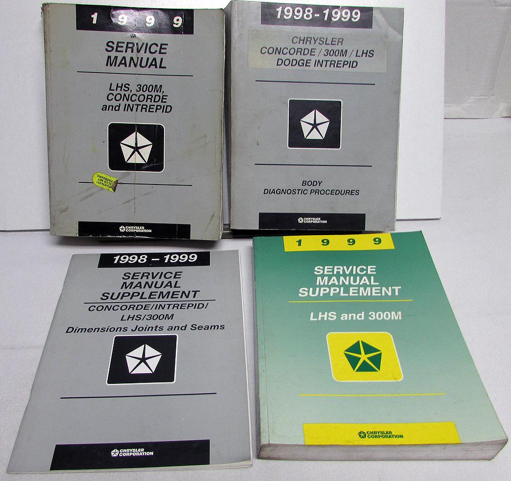 1999 Chrysler Concorde Dodge Intrepid LHS 300M Service Shop Repair Manual Set
