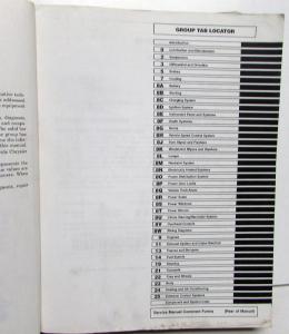 1999 Chrysler Concorde Dodge Intrepid LHS 300M Service Shop Repair Manual Set