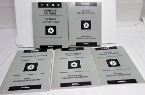 1999 Chrysler Sebring Convertible Dealer Service Shop Repair Manual Set Original