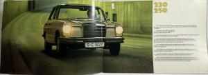 1970-1971 Mercedes-Benz 230 250 Sales Brochure - French Text