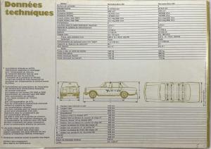1970-1971 Mercedes-Benz 230 250 Sales Brochure - French Text
