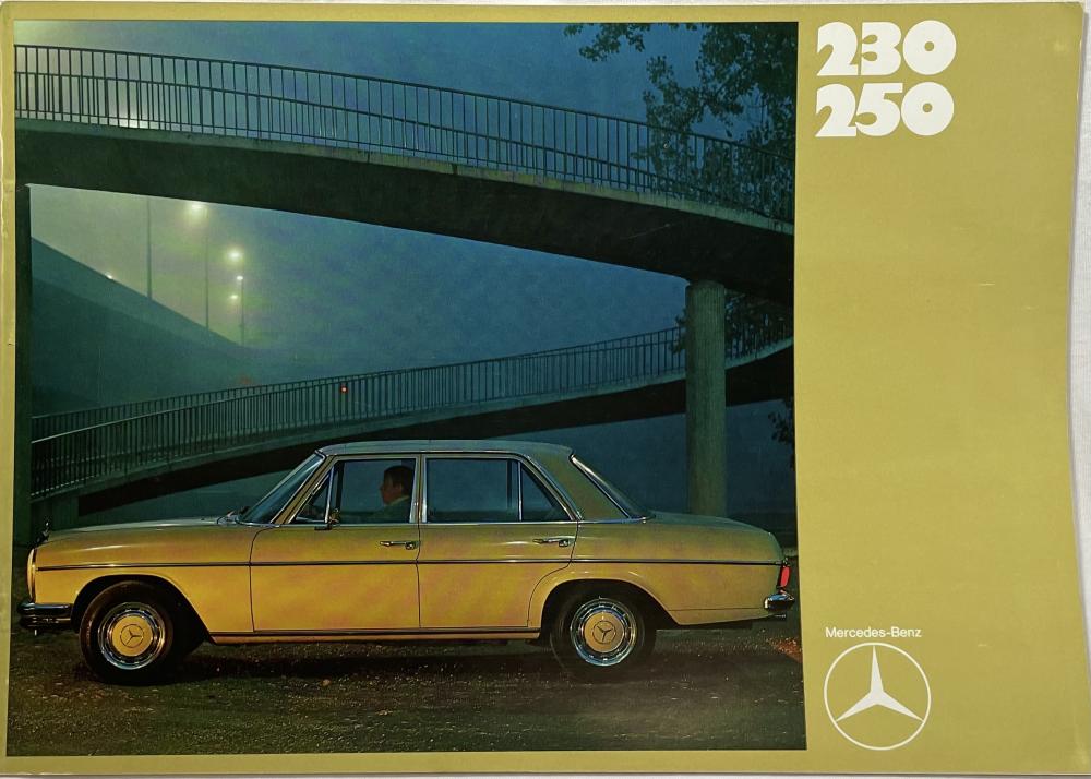 1971 Mercedes-Benz 230 250 Sales Brochure - German Text