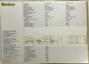 1971 Mercedes-Benz 230 250 Sales Brochure - German Text