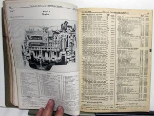 1936 Plymouth Dealer Parts List Book Catalog Original P1 P2 Text Illustrations