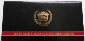 1986 Cadillac Seville & Eldorado Exterior Colors Paint Chip Sale Brochure Folder