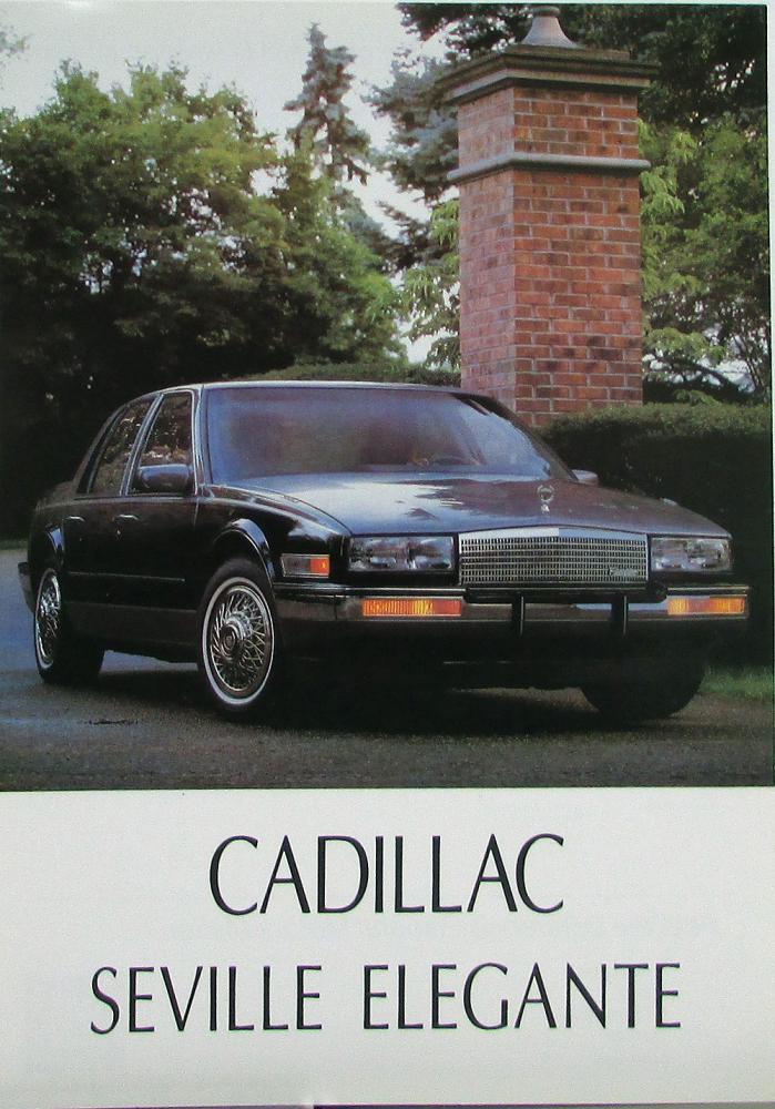 1986 Cadillac Seville Elegante Dutch & French Dealers Sales Sheet Original