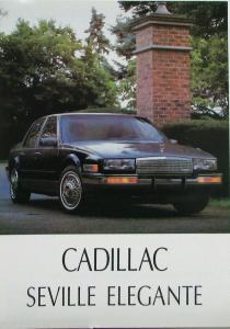 1986 Cadillac Seville Elegante Dutch & French Dealers Sales Sheet Original