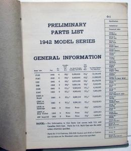 1942 Canadian Chrysler Plymouth Dodge DeSoto Dealer Parts List Book Prelim Orig