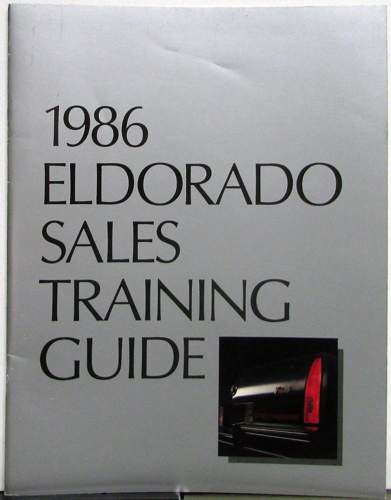 1986 Cadillac Eldorado Sales Training Guide DEALER ONLY ITEM Original