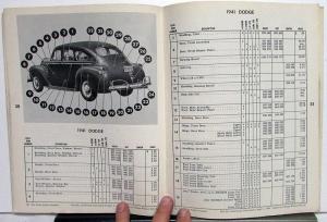 1941-1949 Plymouth Dodge Chrysler Garage Body Shop Collision Guide Parts Book
