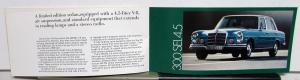 1972 Mercedes-Benz Full Line Sales Brochure Includes C111