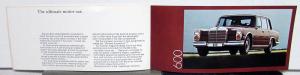 1972 Mercedes-Benz Full Line Sales Brochure Includes C111