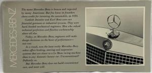 1973 Mercedes-Benz Tri-fold Sales Folder 220 280 300 450