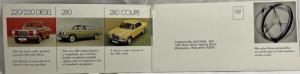 1973 Mercedes-Benz Tri-fold Sales Folder 220 280 300 450