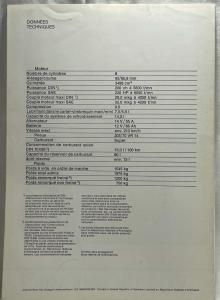 1973 Mercedes-Benz 350SL More Than a Sports Car Sales Folder Brochure - French