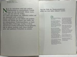1973 Mercedes-Benz 280S and 280SE Prestige Sales Brochure - German Text