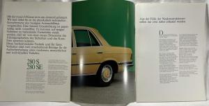 1973 Mercedes-Benz 280S and 280SE Prestige Sales Brochure - German Text