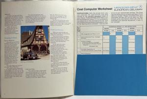 1973 Mercedes-Benz European Delivery Program Sales Brochure