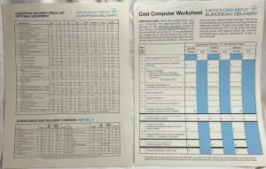 1973 Mercedes-Benz European Delivery Program Sales Brochure