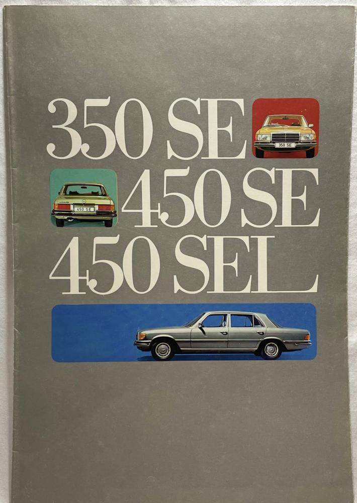 1973 Mercedes-Benz 350SE 450SE 450SEL Sales Folder Brochure - Italian Text