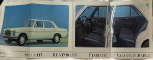 1973 Mercedes-Benz 200D 220D Sales Folder Brochure - French Text