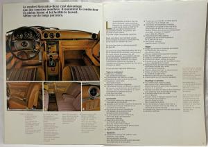 1973 Mercedes-Benz 350SLC Prestige Sales Brochure - French Text