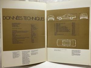 1973 Mercedes-Benz 350SLC Prestige Sales Brochure - French Text