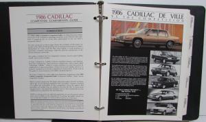 1986 Cadillac Comparison Guide DeVille Brougham Eldorado Seville Cimarron